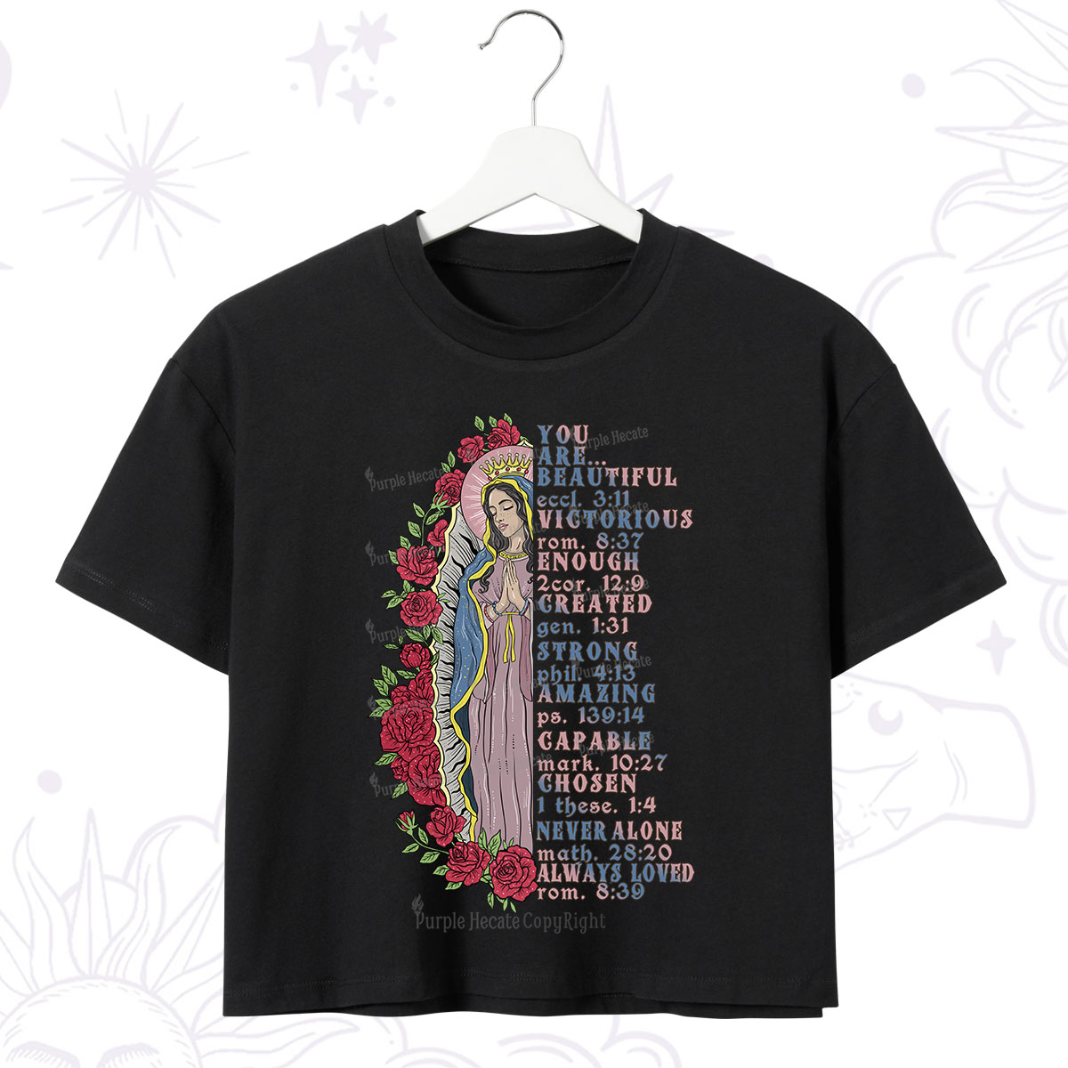 Purplehecate Biblical Blessings Crop T-Shirt