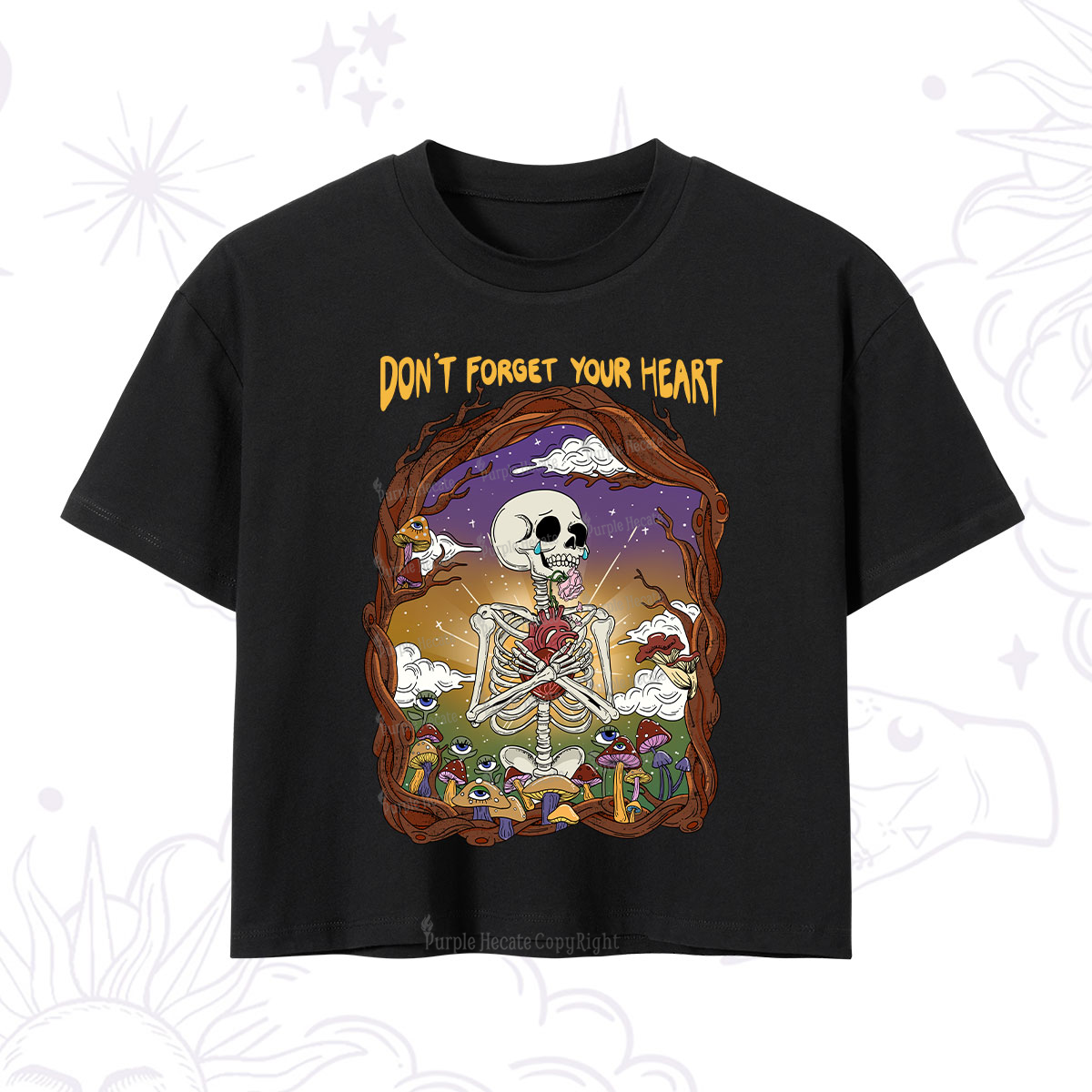 Purplehecate Don't Forget Your Heart Crop T-Shirt