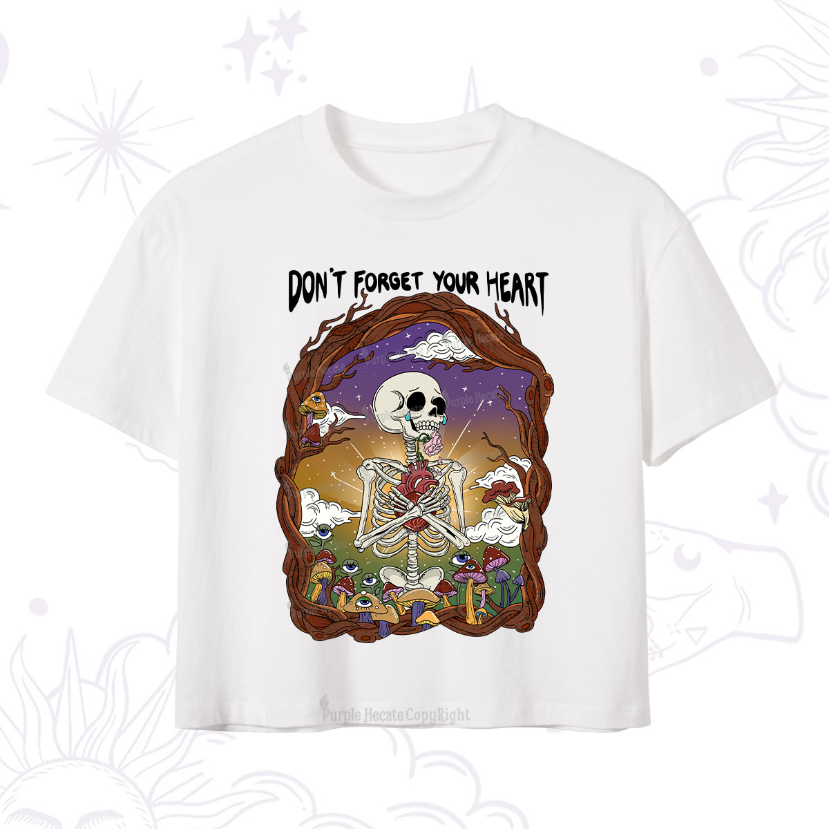 Purplehecate Don't Forget Your Heart Crop T-Shirt