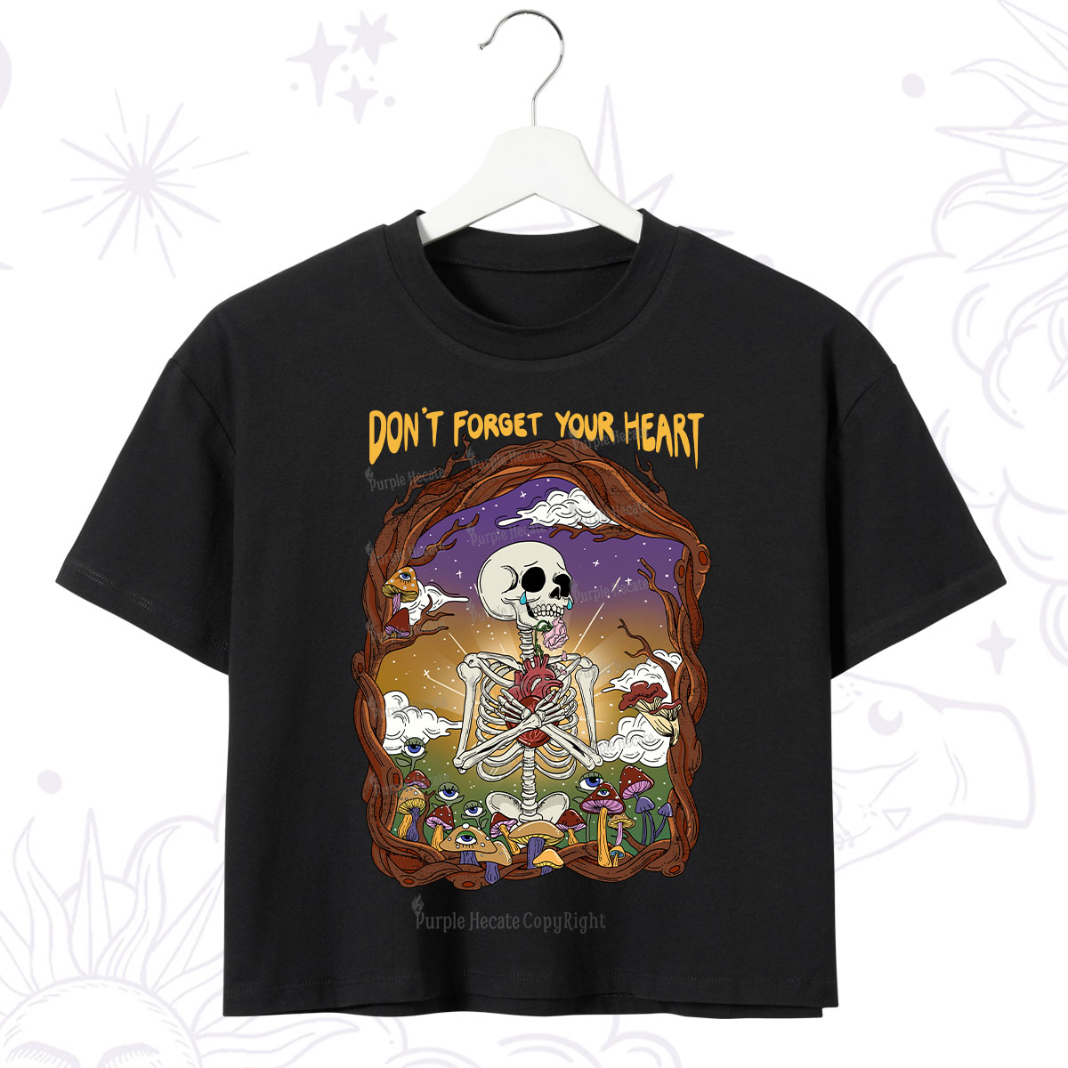 Purplehecate Don't Forget Your Heart Crop T-Shirt