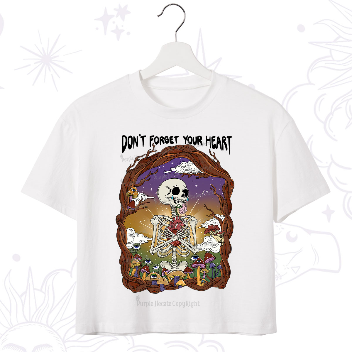 Purplehecate Don't Forget Your Heart Crop T-Shirt