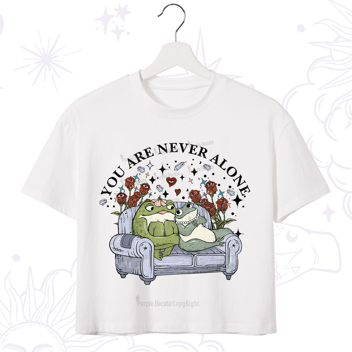 Purplehecate The Audacity Tarot Card Crop T-Shirt