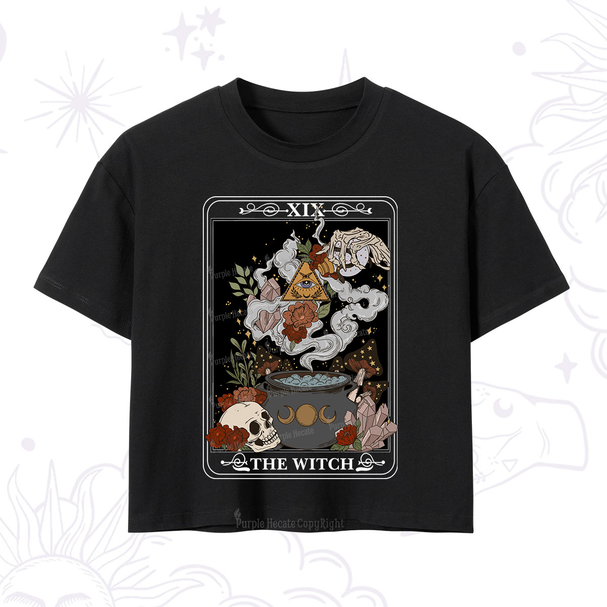 Purplehecate The Witch Tarot Crop T-Shirt