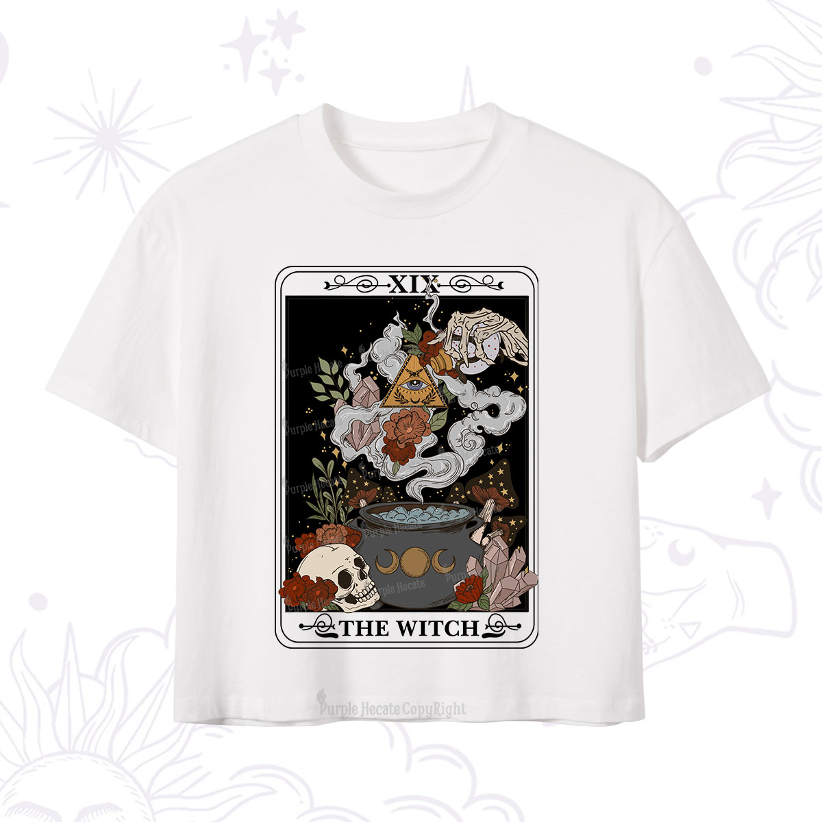 Purplehecate The Witch Tarot Crop T-Shirt
