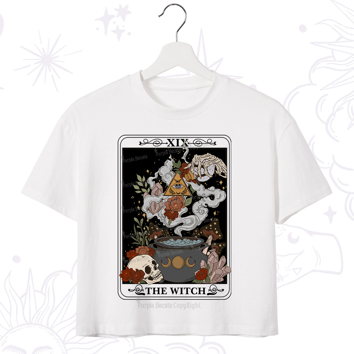 Purplehecate The Witch Tarot Crop T-Shirt