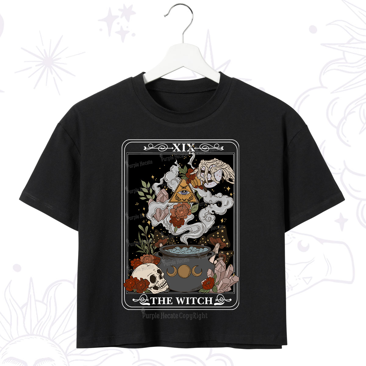 Purplehecate The Witch Tarot Crop T-Shirt