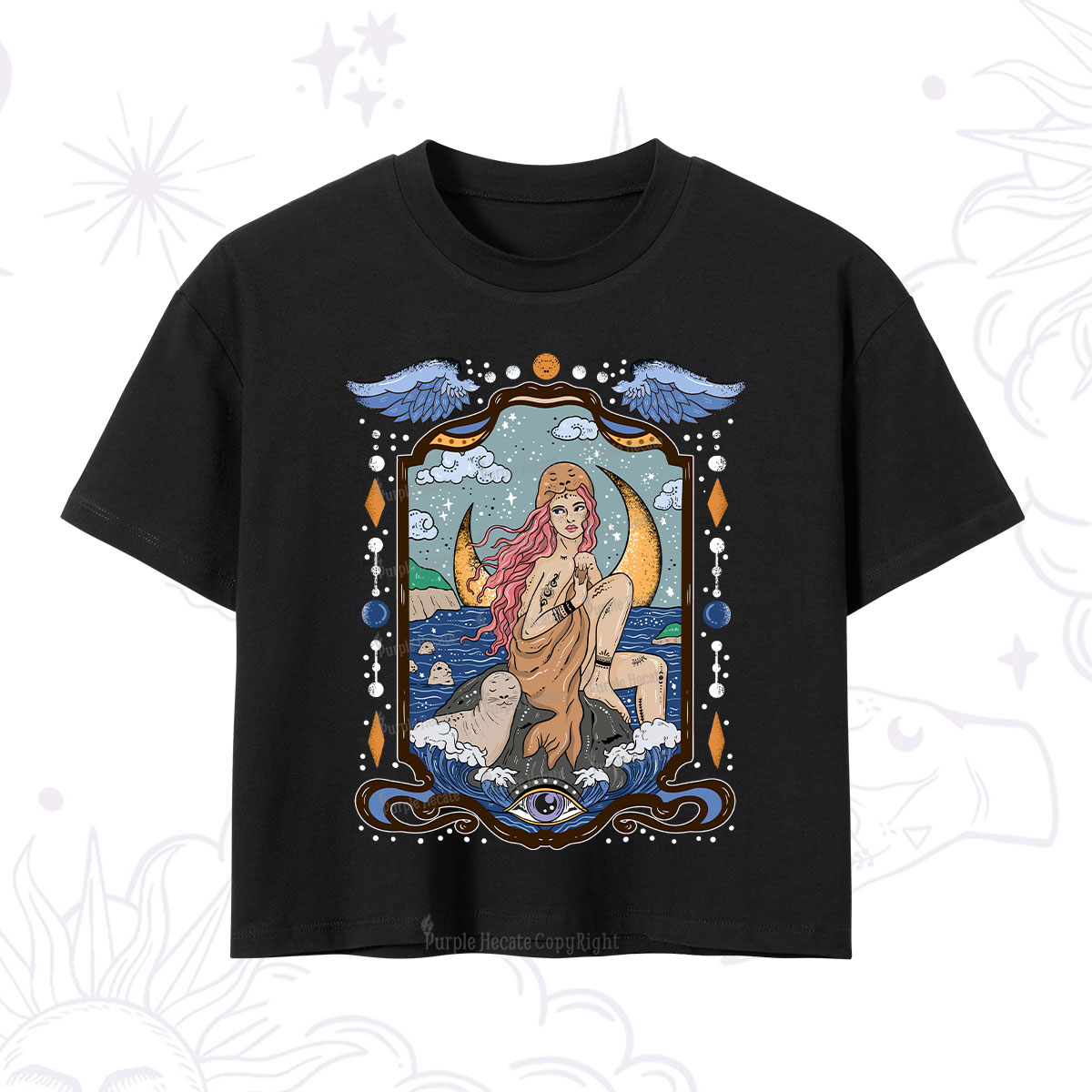 Purplehecate Selkie Woman Crop T-Shirt