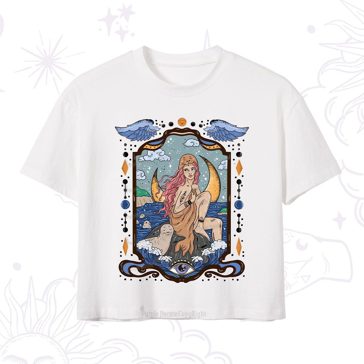 Purplehecate Selkie Woman Crop T-Shirt