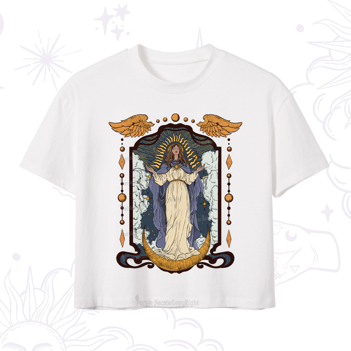 Purplehecate Holy Guardian Crop T-Shirt