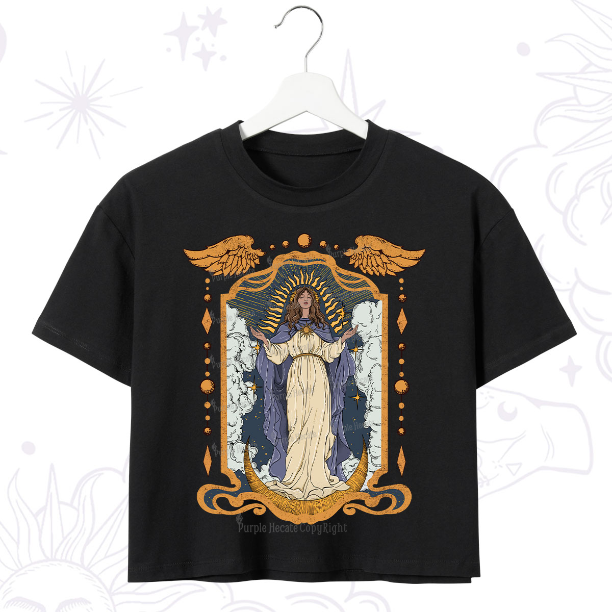 Purplehecate Holy Guardian Crop T-Shirt