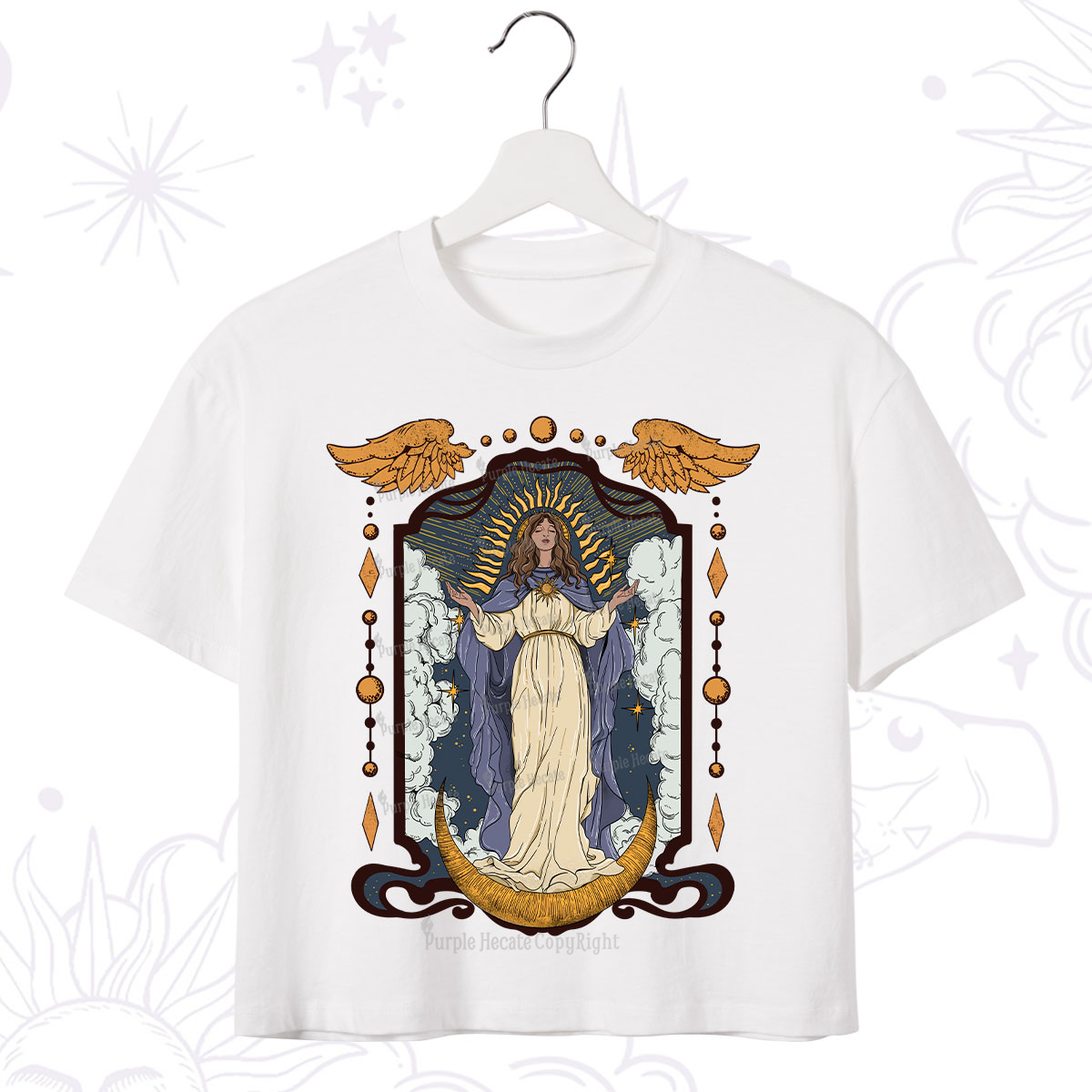 Purplehecate Holy Guardian Crop T-Shirt