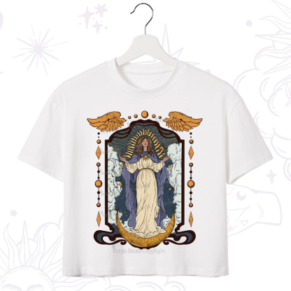 Purplehecate Holy Guardian Crop T-Shirt