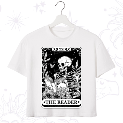 Purplehecate The Reader Tarot Card Crop T-Shirt
