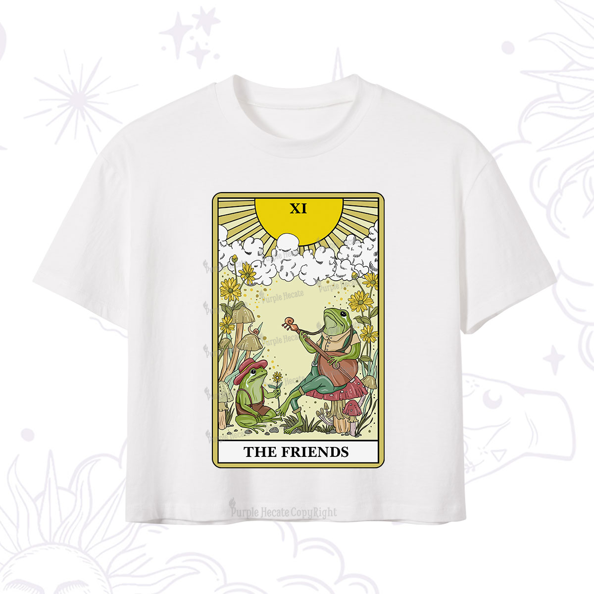 Purplehecate The Friends Tarot Card Crop T-Shirt