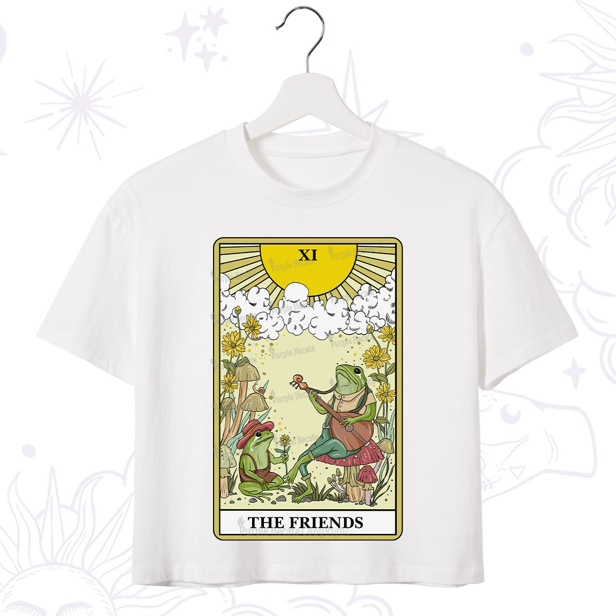 Purplehecate The Friends Tarot Card Crop T-Shirt