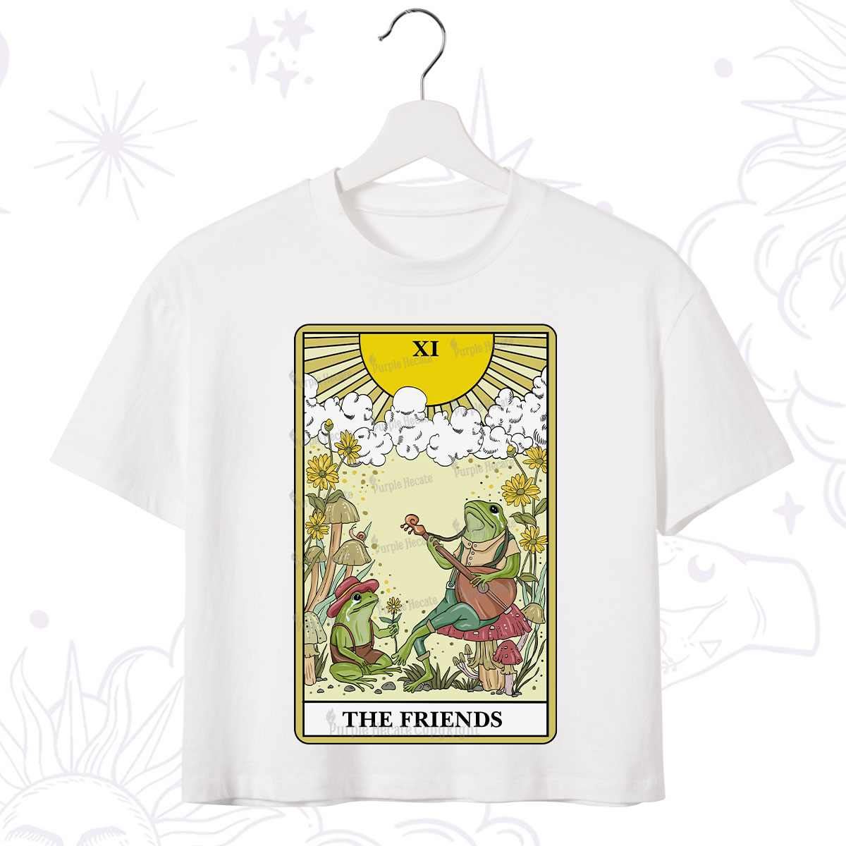 Purplehecate The Friends Tarot Card Crop T-Shirt