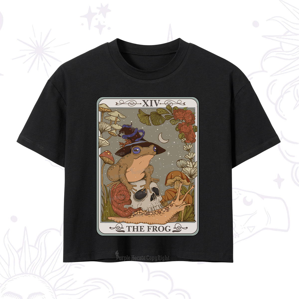 Purplehecate The Frog Tarot Crop T-Shirt