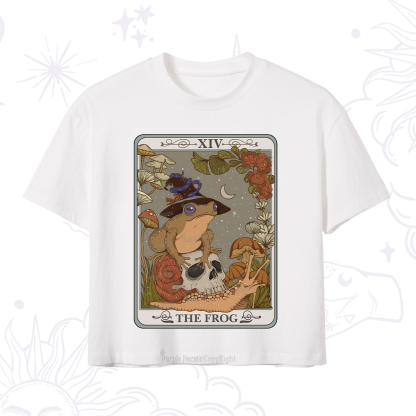 Purplehecate The Frog Tarot Crop T-Shirt