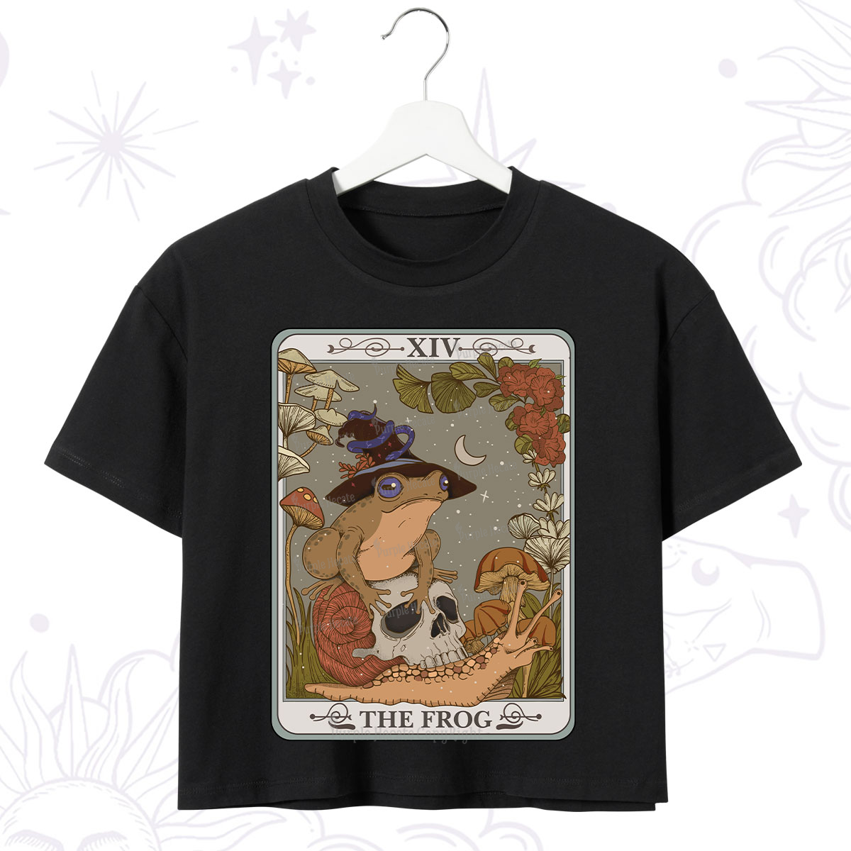 Purplehecate The Frog Tarot Crop T-Shirt