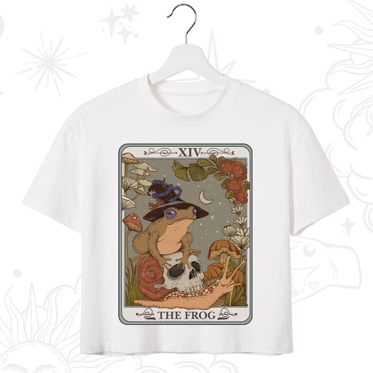 Purplehecate The Frog Tarot Crop T-Shirt