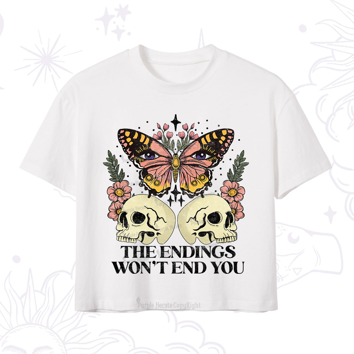 Purplehecate The Endings Won't End You Crop T-Shirt