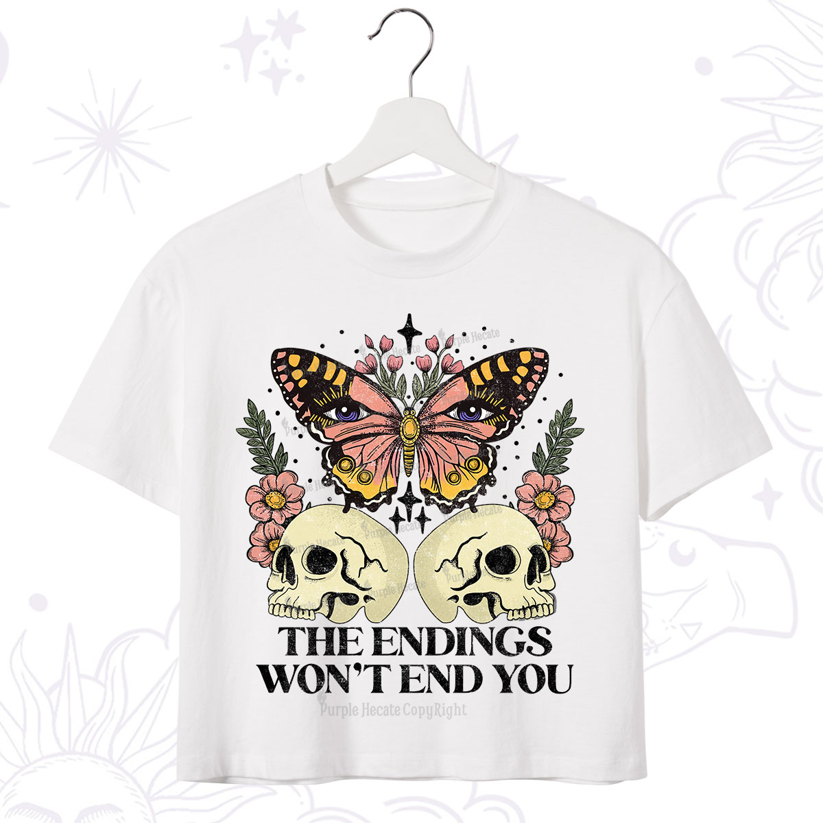 Purplehecate The Endings Won't End You Crop T-Shirt