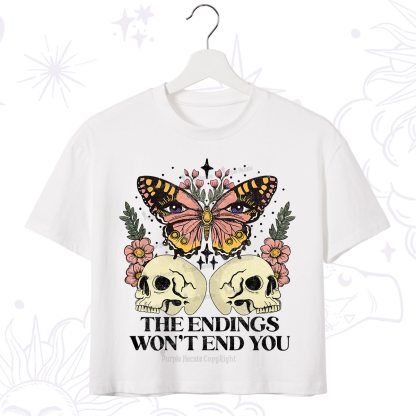Purplehecate The Endings Won't End You Crop T-Shirt