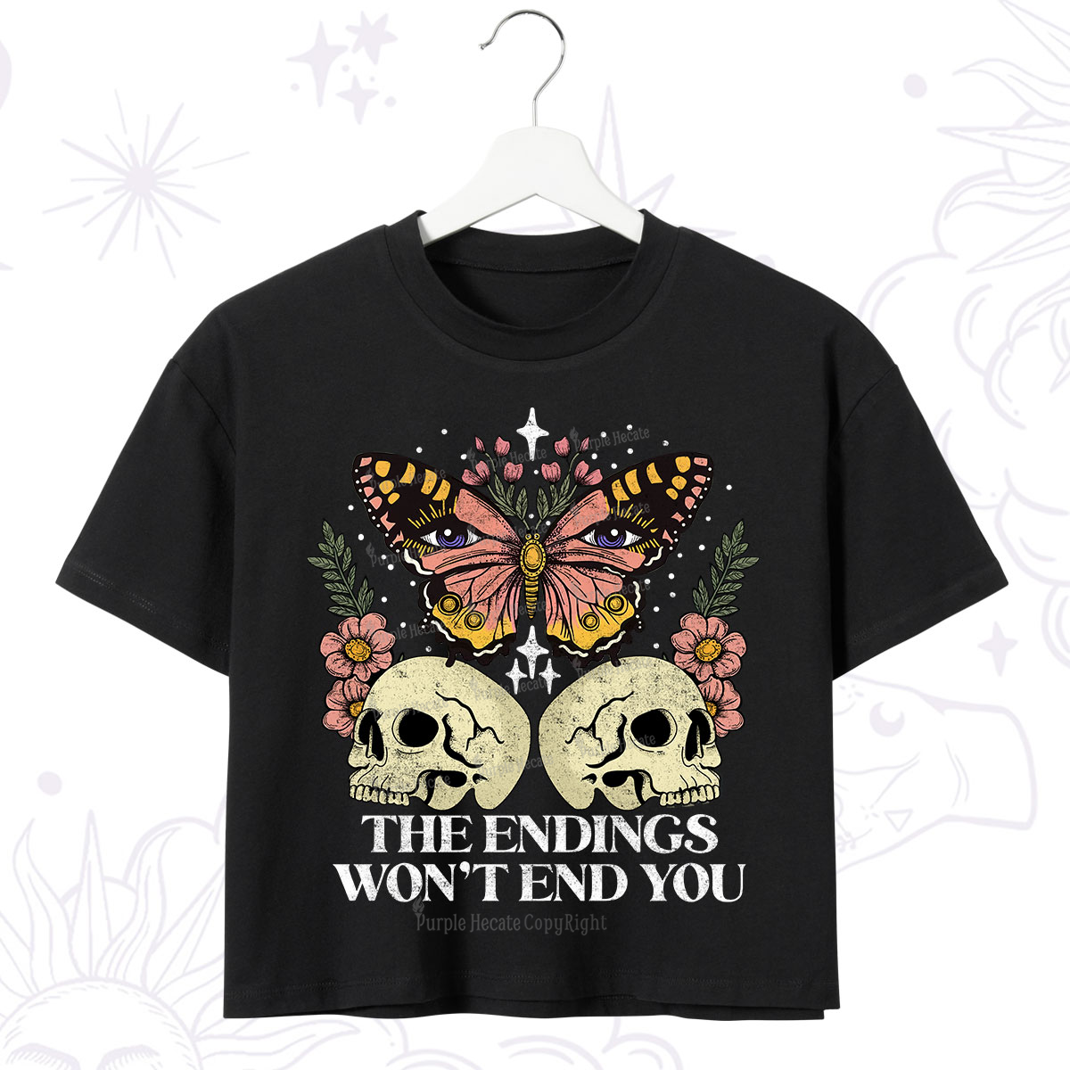 Purplehecate The Endings Won't End You Crop T-Shirt