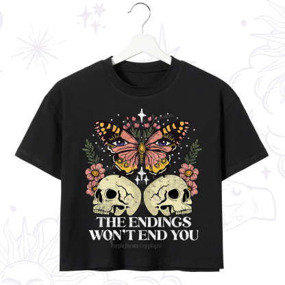 Purplehecate The Endings Won't End You Crop T-Shirt