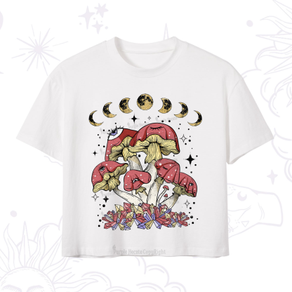 Purplehecate Magic Mushroom Crop T-Shirt