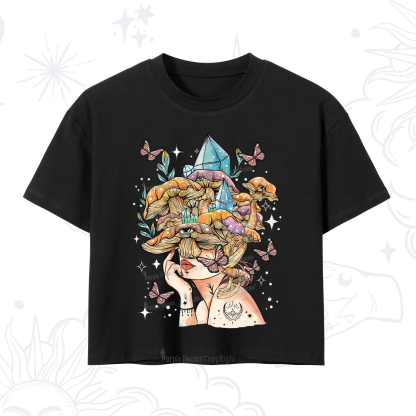 Purplehecate Crystal Goddess Crop T-Shirt