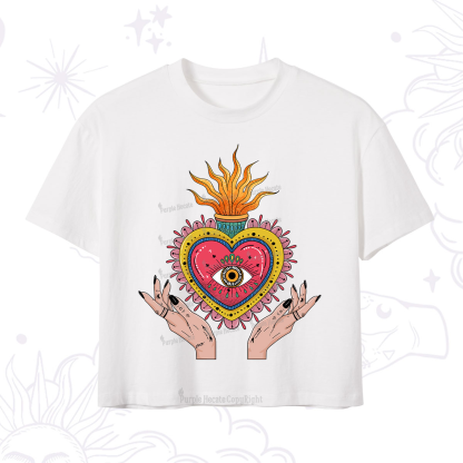 Purplehecate The Fiery Eye Crop T-Shirt