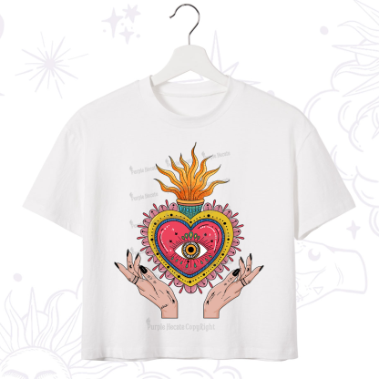 Purplehecate The Fiery Eye Crop T-Shirt