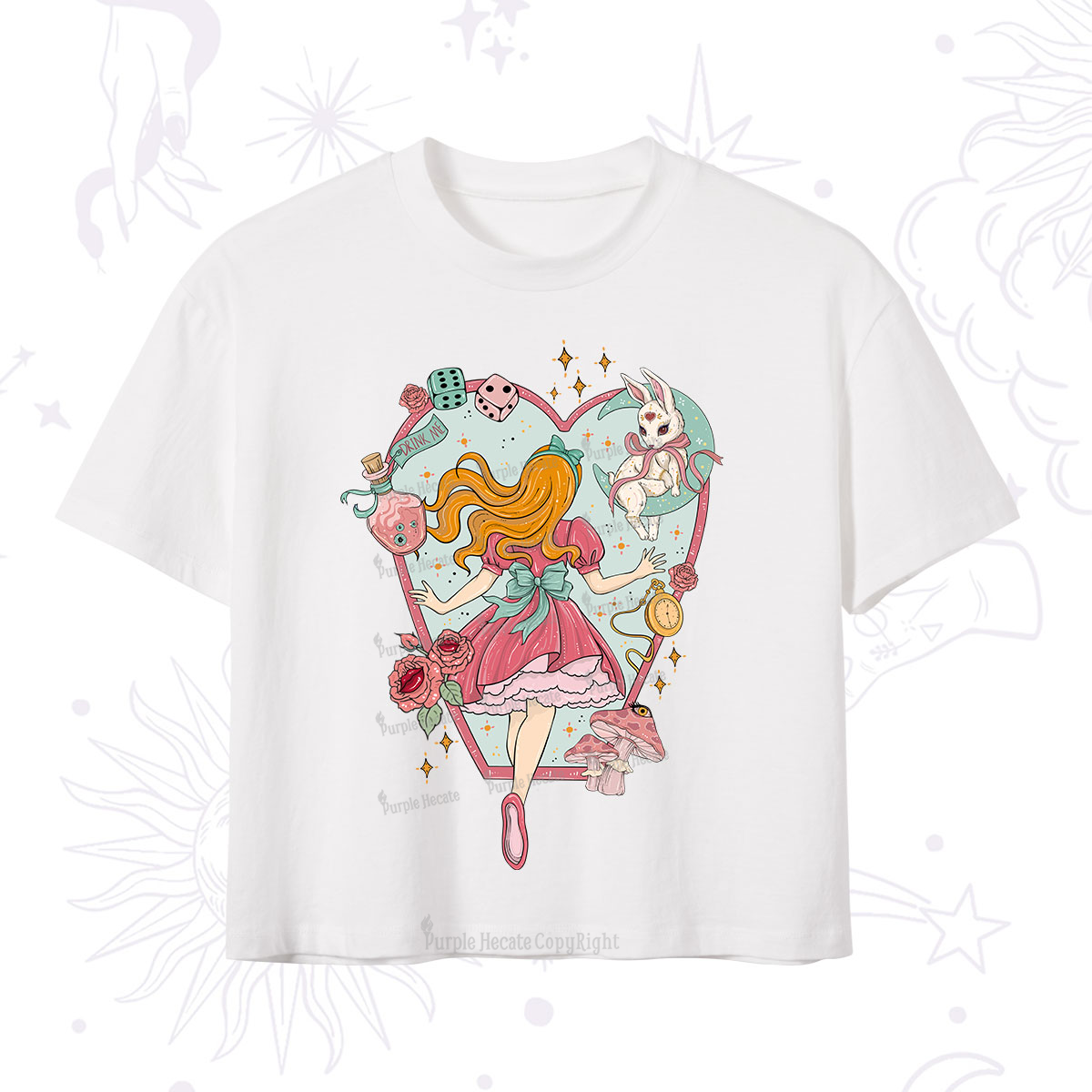 Purplehecate Alice's Secret Garden Crop T-Shirt