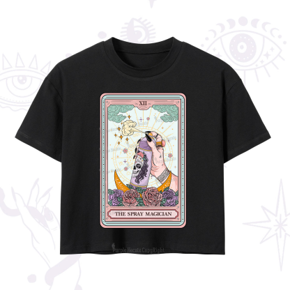 Purplehecate The Spray Magician Tarot Card Crop T-Shirt