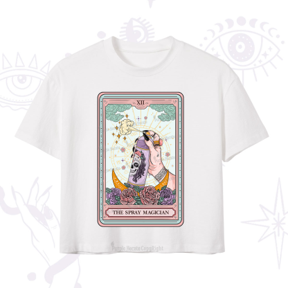 Purplehecate The Spray Magician Tarot Card Crop T-Shirt