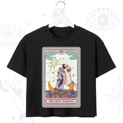 Purplehecate The Spray Magician Tarot Card Crop T-Shirt