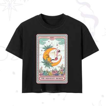Purplehecate The Midnight Smoker Tarot Crop T-Shirt