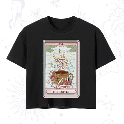 Purplehecate The Coffee Tarot Crop T-Shirt