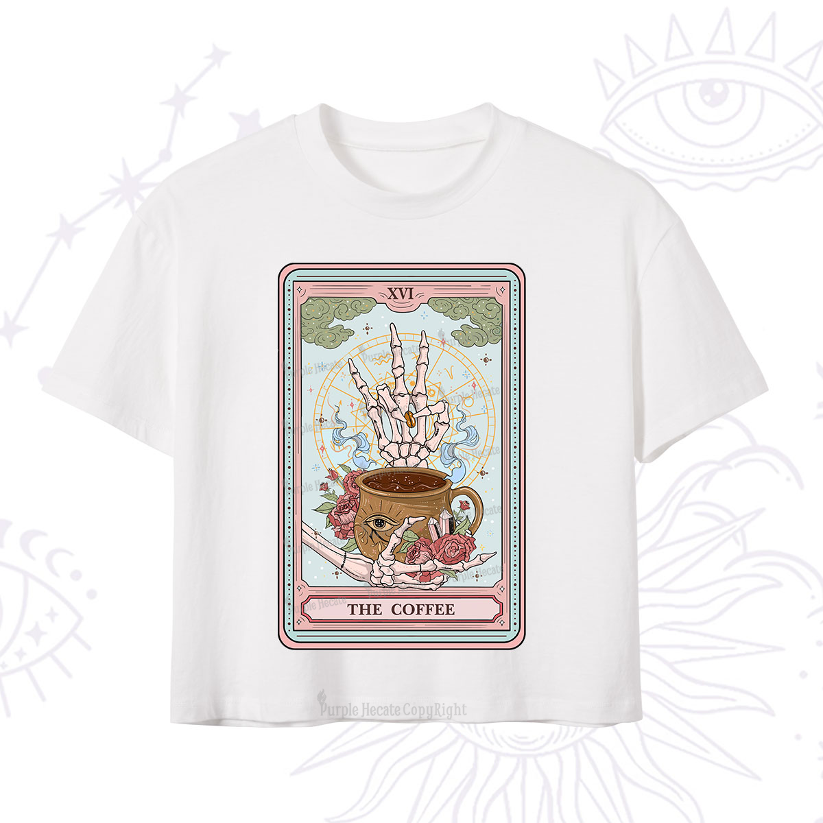 Purplehecate The Coffee Tarot Crop T-Shirt