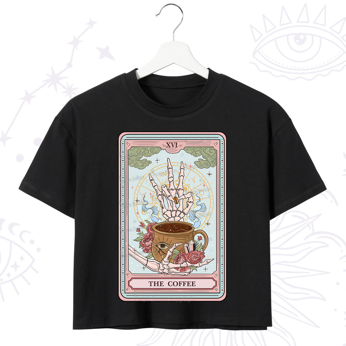 Purplehecate The Coffee Tarot Crop T-Shirt