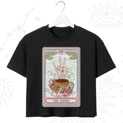 Purplehecate The Coffee Tarot Crop T-Shirt