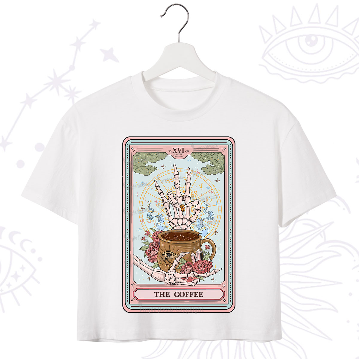 Purplehecate The Coffee Tarot Crop T-Shirt