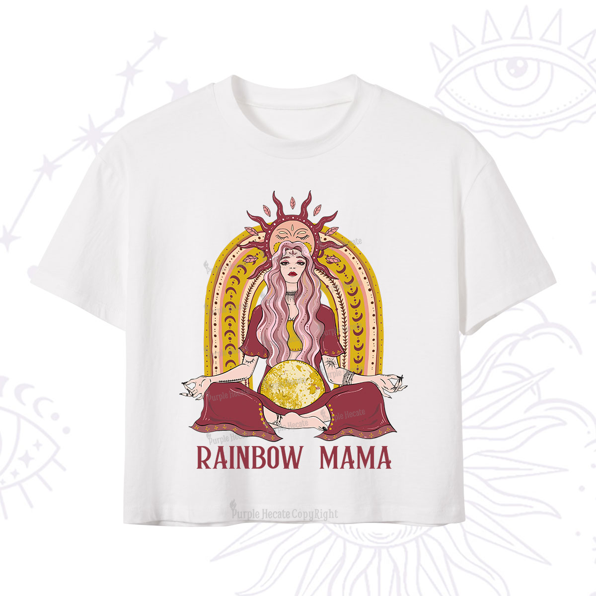 Purplehecate Rainbow Mama Crop T-Shirt