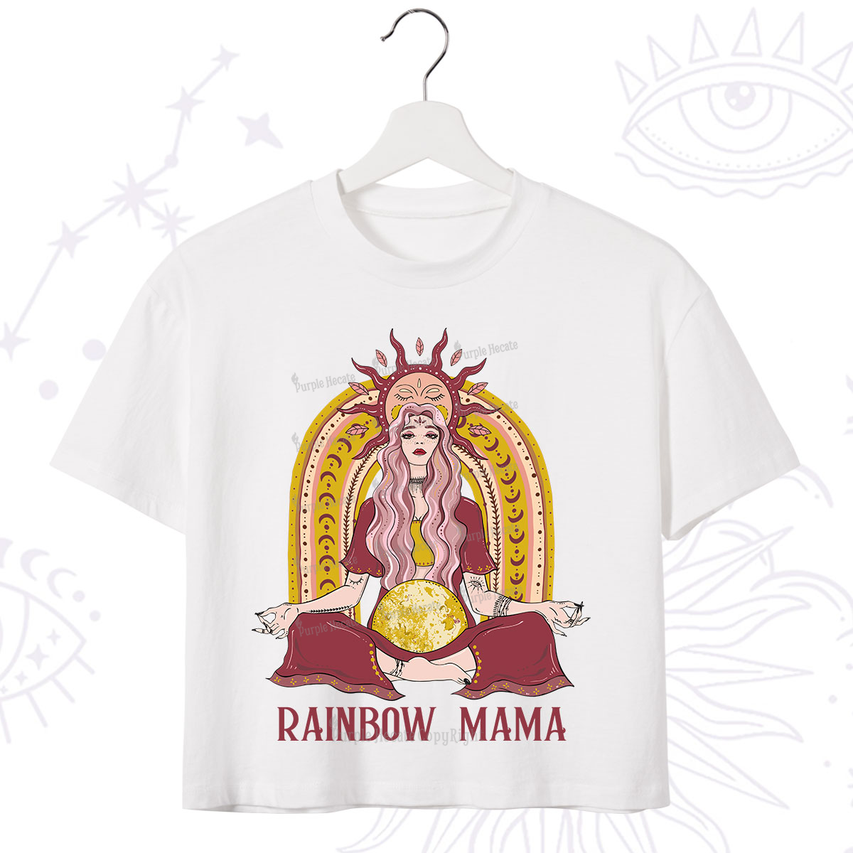 Purplehecate Rainbow Mama Crop T-Shirt
