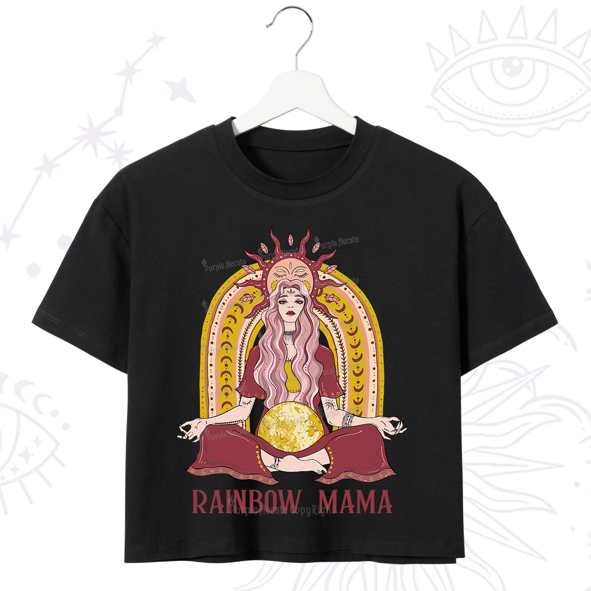 Purplehecate Rainbow Mama Crop T-Shirt