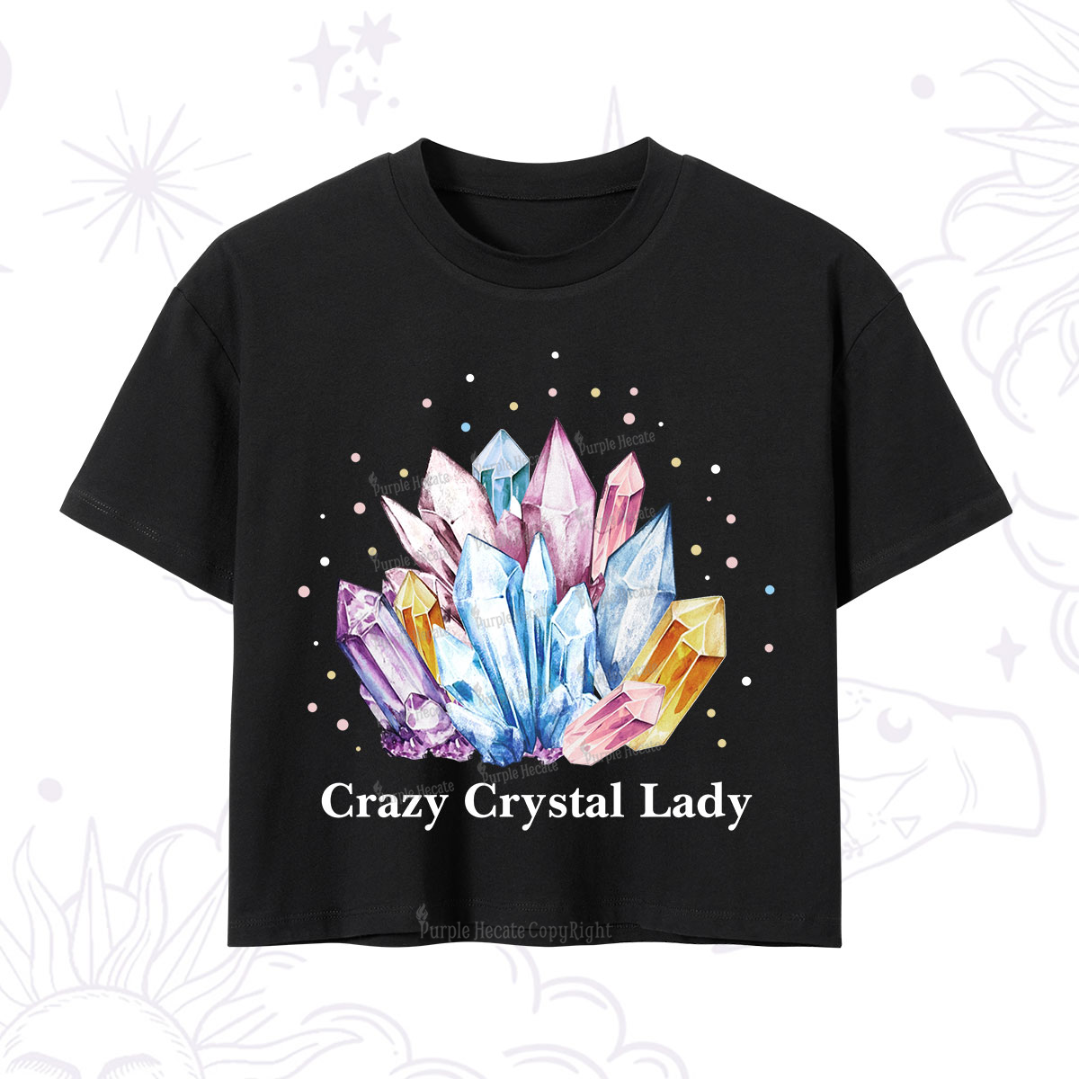 Purplehecate Crazy Crystal Crop T-Shirt