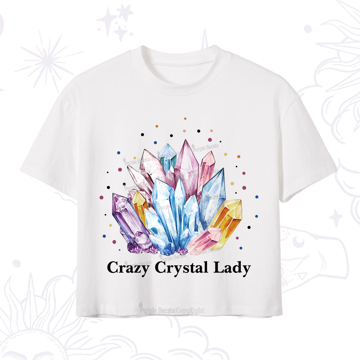 Purplehecate Crazy Crystal Crop T-Shirt