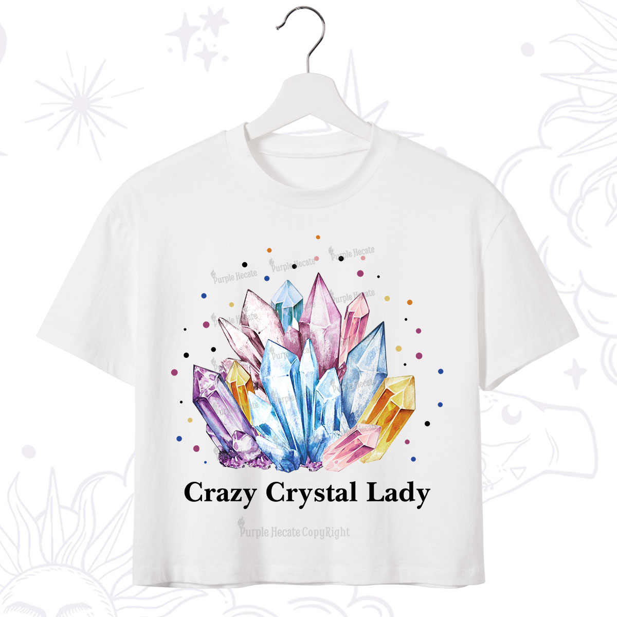 Purplehecate Crazy Crystal Crop T-Shirt