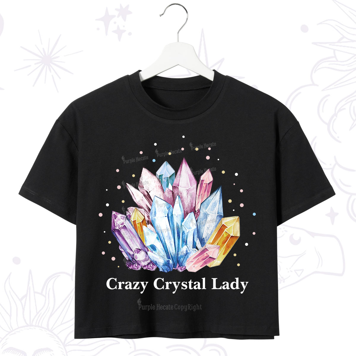 Purplehecate Crazy Crystal Crop T-Shirt